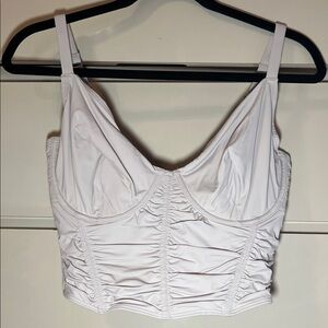 Gilly Hicks Cream Ruched Top